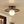1-Light Walnut Wood Frosted Glass Mixed Semi-flush Mount