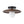 1-Light Walnut Wood Frosted Glass Mixed Semi-flush Mount