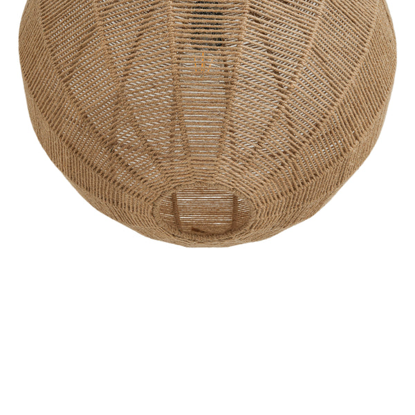 Boho 1-Light Oversized Hemp Cord Woven Sphere Pendant