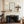 1-Light Black Alabaster Bell Glass Half-Moon Wall Sconce