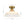Modern Ribbed Glass Brass Single-Light Semi-flush Mount