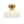 Modern Ribbed Glass Brass Single-Light Semi-flush Mount