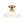 Modern Ribbed Glass Brass Single-Light Semi-flush Mount