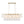 10-Light White Strie Glass Linear Layered Chandelier