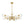 12-Light Brass Sputnik Clear Dimpled Tulip Glass Tiered Chandelier