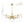 12-Light Brass Sputnik Clear Dimpled Tulip Glass Tiered Chandelier