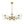 12-Light Brass Sputnik Clear Dimpled Tulip Glass Tiered Chandelier