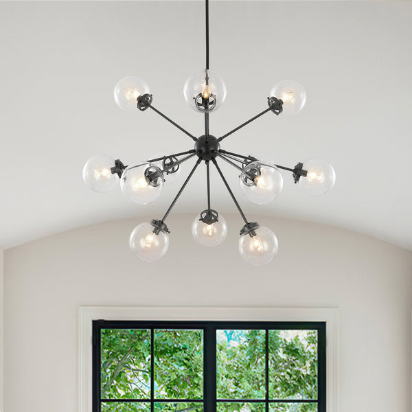 12-Light Modern Sphere Sputnik Chandelier