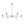 Ornate Glam 12-Light Blue Mixed Frosted Glass Sphere Chandelier