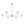 Ornate Glam 12-Light Blue Mixed Frosted Glass Sphere Chandelier