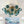 15-Light Teal Ombre Glass Bubble Sunburst Flush Mount