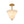 Floral Fluted Brass 2-Light Milk Glass Semi-Flush Mount