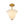 Floral Fluted Brass 2-Light Milk Glass Semi-Flush Mount