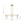 3-Light Brass Ribbed Glass Globe Island Pendant