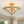 3-Light Rusty Gold Ripple Glass Pyramid Semi-flush Mount