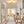 3-Light Rusty Gold Ripple Glass Pyramid Semi-flush Mount