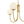 3-Light Polished Opal Glass Arched Metal Arm Radial Chandelier