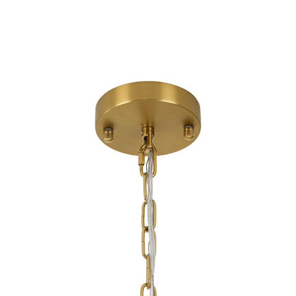 3-Light Polished Opal Glass Arched Metal Arm Radial Chandelier