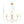 3-Light Polished Opal Glass Arched Metal Arm Radial Chandelier