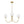 3-Light Polished Opal Glass Arched Metal Arm Radial Chandelier