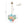 3-Light Pastel Bubble Glass Cluster Chandelier