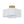 4-Lobed White Linen Flower Scallop Drum Semi-flush Mount