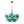 6-Light Emerald Bubble Blooming Glass Chandelier