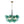 6-Light Emerald Bubble Blooming Glass Chandelier