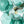 6-Light Emerald Bubble Blooming Glass Chandelier