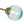 8-Light Lake Blue Tinted Glass Bubble Semi-flush Mount