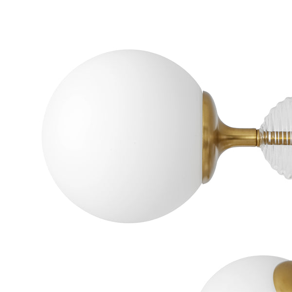 9-Light Frosted Glass Semi-Sphere Sputnik Chandelier