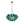 Art Decor 3-Light Gradient Lake Blue Globe Glass Bubbles Chandelier
