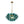 Art Decor 3-Light Gradient Lake Blue Globe Glass Bubbles Chandelier
