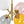 Asymmetrical 4-Light Translucent Tinted Blown Glass Sputnik Cluster Chandelier