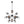 Bold Modern 12-Light Ombre Glass Sputnik Sphere Chandelier