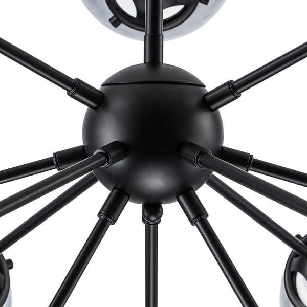 Bold Modern 12-Light Ombre Glass Sputnik Sphere Chandelier