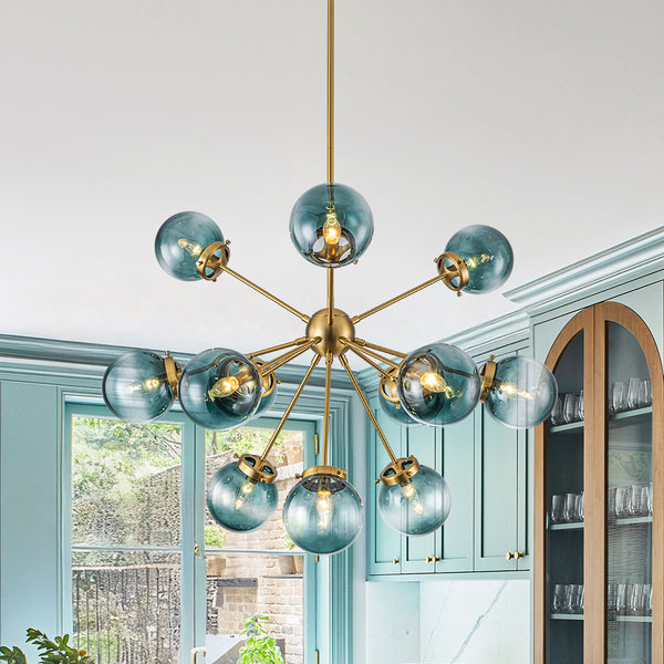 Bold Modern 12-Light Sputnik Sphere Chandelier
