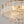 Brass 6-Light Rippled Glass Tiered Semi-Flush Mount