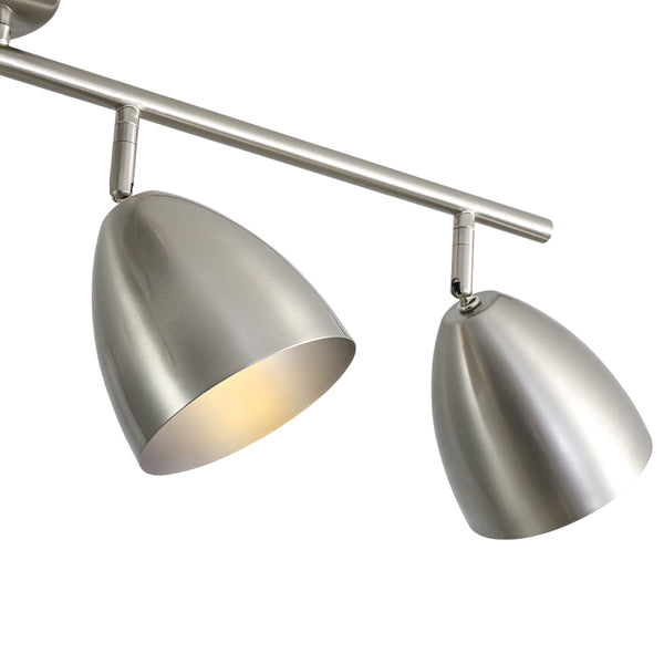 Contemporary 4-Light Bell Tracklight Semi-Flush Mount