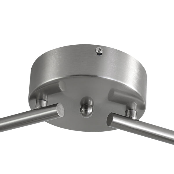 Contemporary 4-Light Bell Tracklight Semi-Flush Mount