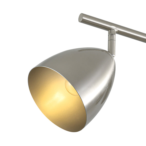 Contemporary 4-Light Bell Tracklight Semi-Flush Mount