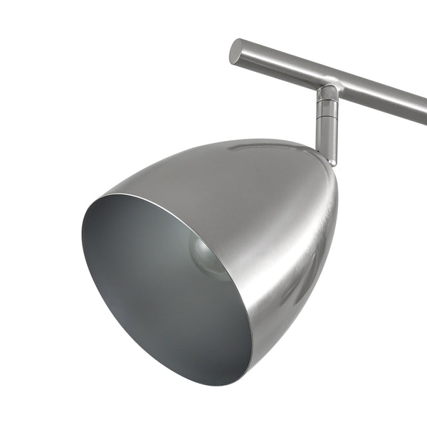 Contemporary 4-Light Bell Tracklight Semi-Flush Mount
