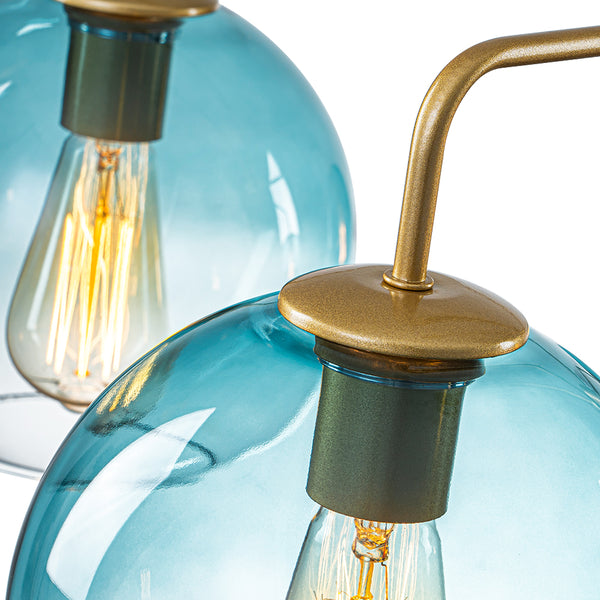 Contemporary 5-Light Hand Blown Glass Gradient Glass Globe Chandelier