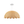 Cottage 1-Light Rattan Dome Scalloped Pendant