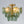 Dark Green 4-Light Stire Glass Tiered Semi-Flush Mount
