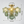 Dark Green 4-Light Stire Glass Tiered Semi-Flush Mount