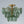 Dark Green 4-Light Stire Glass Tiered Semi-Flush Mount