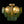 Dark Green 4-Light Stire Glass Tiered Semi-Flush Mount