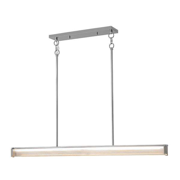 Minimalist Elongated LED Linear Glass LED Dining Pendant