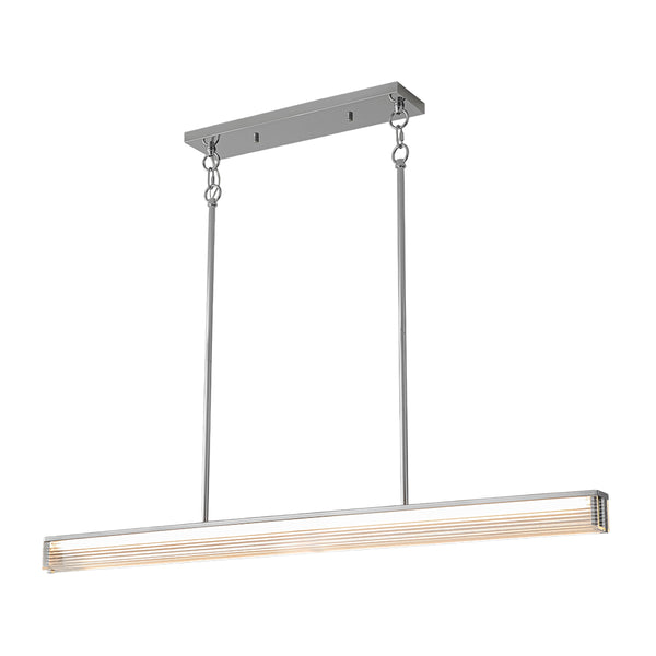 Minimalist Elongated LED Linear Glass LED Dining Pendant